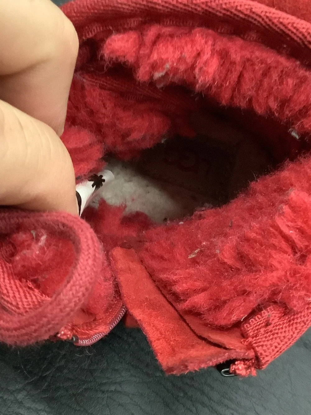 UGG Kids Red Suede Lace-Up Ankle Boots
